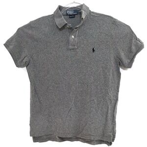 Polo Ralph Lauren Polo Shirt Mens Large Gray Custom Fit Pony Logo Casual